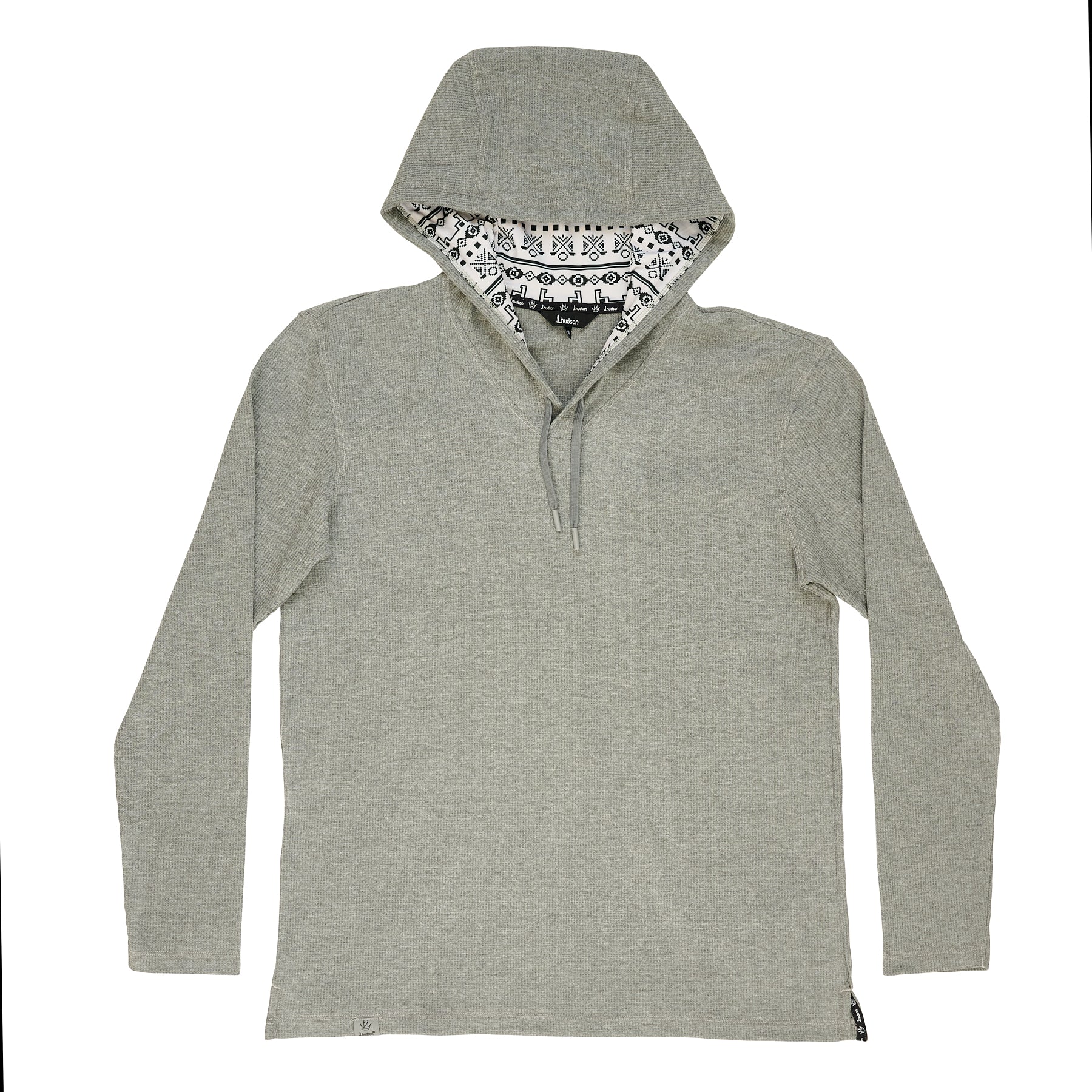 Tribal Waffle Knit Hoodie (Gray)