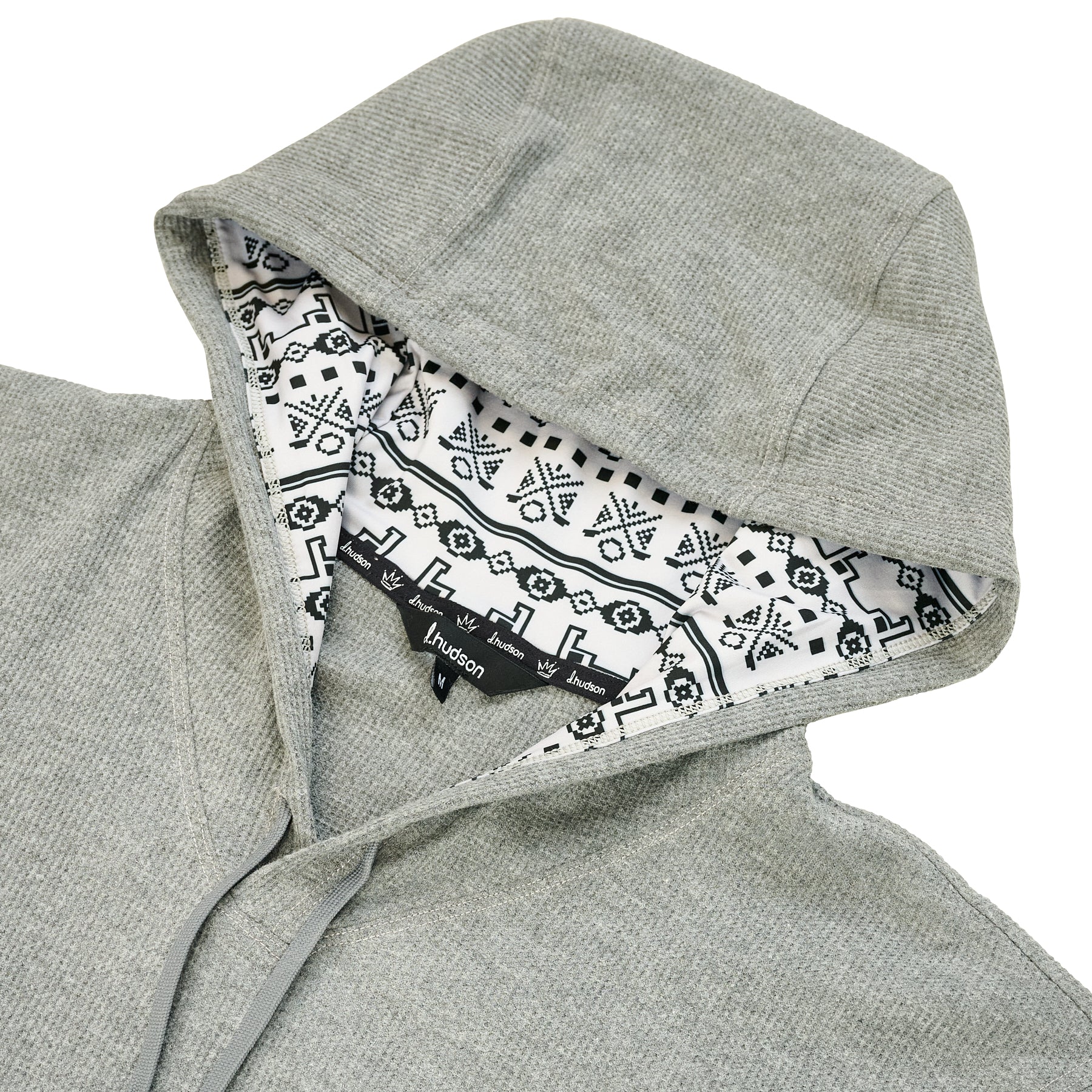 Tribal Waffle Knit Hoodie (Gray)