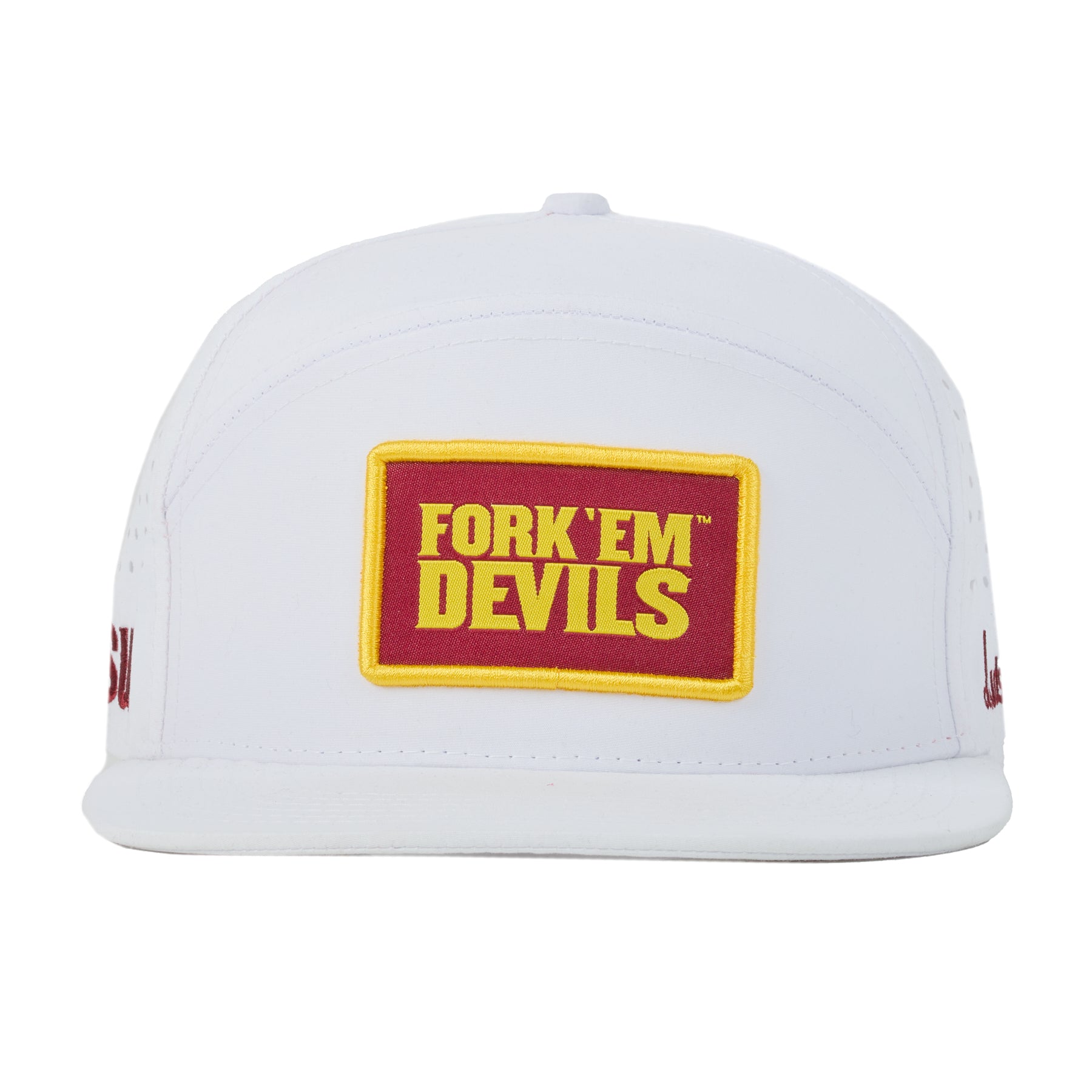 Arizona State University - Fork ‘Em Devils 5 Panel Crossbar (White/Maroon/Gold)