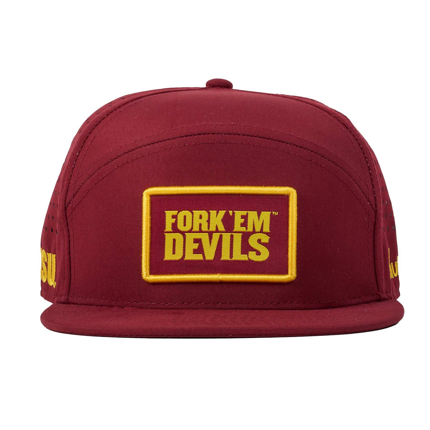 Arizona State University - Fork ‘Em Devils 5 Panel Crossbar (Maroon/Gold)