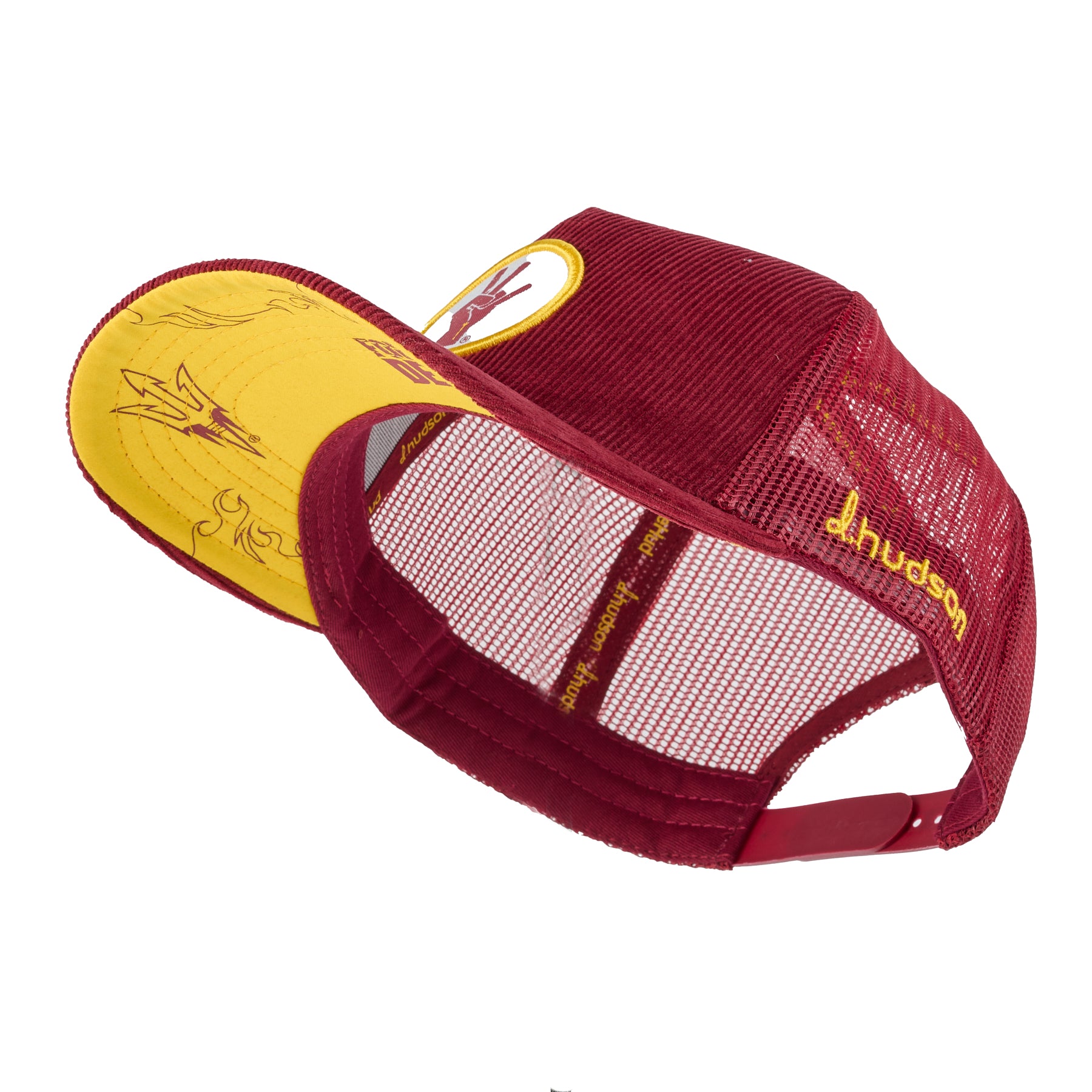 ASU - Pitchfork Hand Mark Corduroy Trucker Mesh (Maroon/Gold)