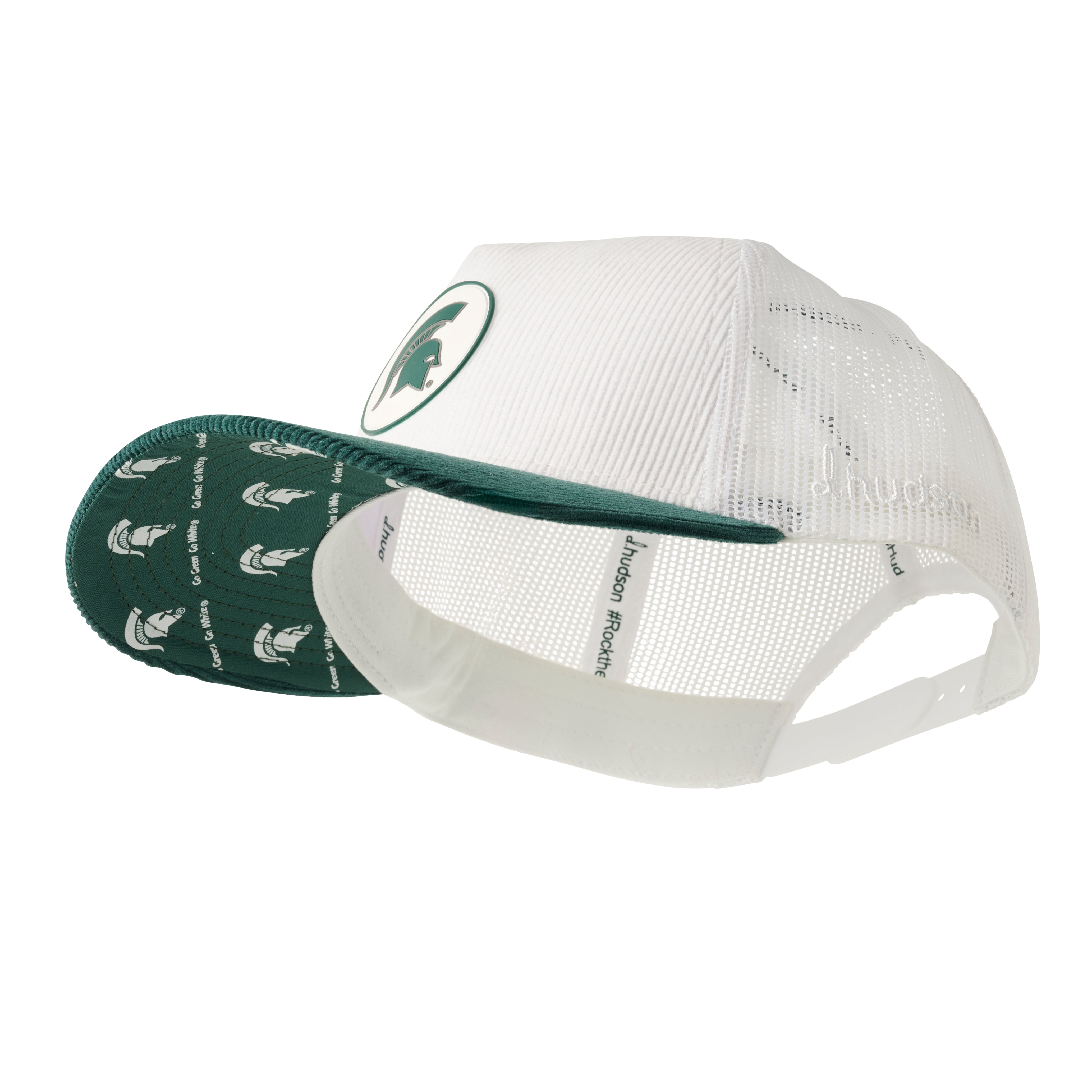 Michigan State University - 5P Corduroy Trucker Mesh (White/Green)