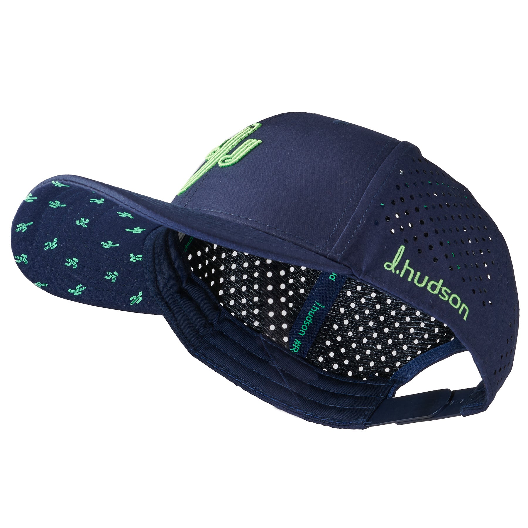 Dancin' Cactus 6 Panel (Navy/Lime)